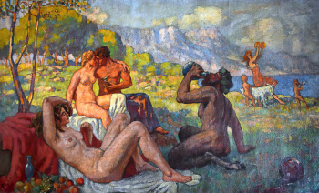 Ганский Пётр Павлович. Мифологический мотив. Холст, масло. 50,5х85,5. Конец 19 или начало 20 века. Чайковский историко-художественный музей.
