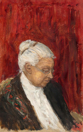 Репина Вера Ильинична. Портрет пожилой женщины. Холст, масло. 42х26. 1910-е. Государственный Русский музей.