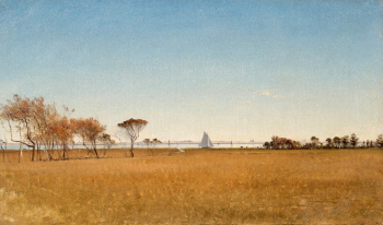 Джон Фредерик Кенсетт. Остров Лонг-Айленд. Холст, масло. 25,4х43,1. 1866-1867. Частное собрание.