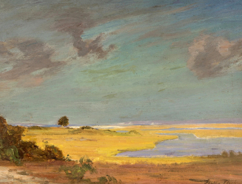 Уолтер Кларк. Лонг-Айленд. Панель, масло. 40,6х30,4. 19 век. Частное собрание.