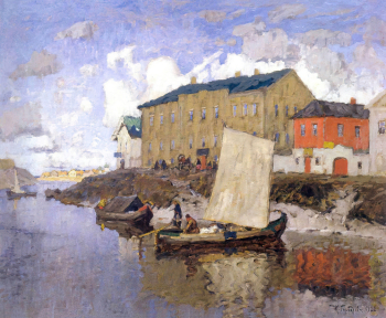 Горбатов Константин Иванович. Новгород. Холст, масло. 58х71. 1922. Государственный Русский музей.