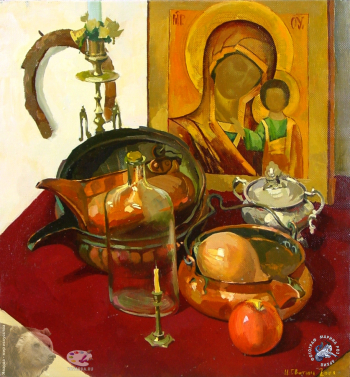 Свитич Илья Леонидович. Братины. Холст, масло. 48х45. 2001. Собрание семьи художника.