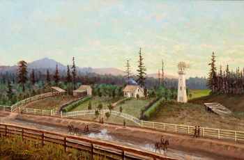 Графтон Тайлер Браун (Grafton Tyler Brown) (1841-1918) США. Ферма в Орегоне. Холст, масло. 34,9х53,6. 1889. Частное собрание.
