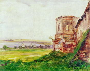 Крылов Порфирий Никитич. Башня Горицкого монастыря. Холст, масло. 65х52. 1929. Тульский музей изобразительных искусств.