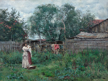 Татевосян Егише Мартиросович. Пейзаж в Богородске. Картон, масло. 29х38. 1900-е. Ростовский областной музей изобразительных искусств.