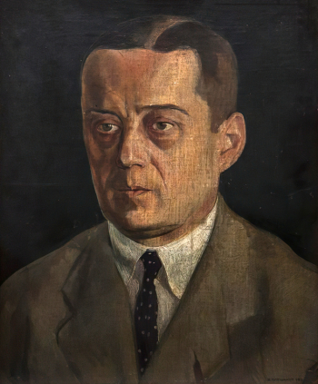 Плешаков Владимир Сергеевич. Портрет артиста и балетмейстера Л.С.Леонтьева. Холст, масло. 46х37,5. 1932. Санкт-Петербургский государственный музей театрального и музыкального искусства.