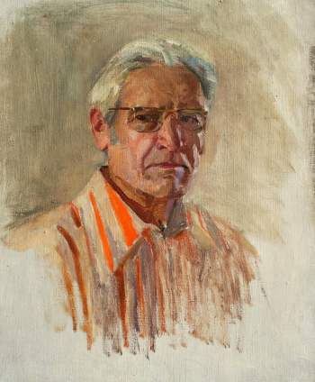 Беличенко Михаил Филиппович. Автопортрет. Холст, масло. 50х41. 1970-е. Государственный художественный музей Алтайского края.