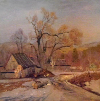 Незнайкин Герман Иванович. Конец зимы. Холст, масло. 62х62. 1984. Государственный литературно-мемориальный музей-заповедник Н.А.Некрасова `Карабиха`.