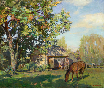 Незнайкин Герман Иванович. Сельские будни. Холст, масло. 60х70. 2009. Вятский художественный музей имени В.М. и А.М.Васнецовых.