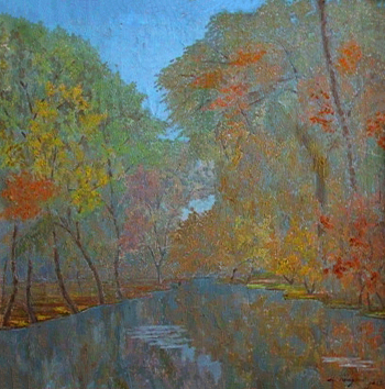 Галунов Александр Андреевич. Осень. Холст, масло. 62х62. 1923. Чувашский государственный художественный музей.