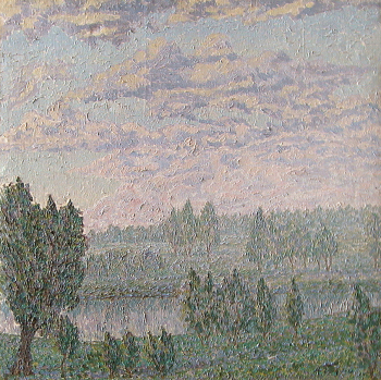 Галунов Александр Андреевич. Сумерки. Холст, масло. 62х62. 1924. Чувашский государственный художественный музей.