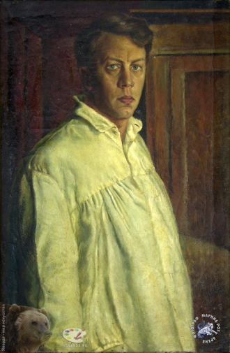 Попов Николай Николаевич. Автопортрет. Холст, масло. 87х59. 1925. Собрание семьи художника.