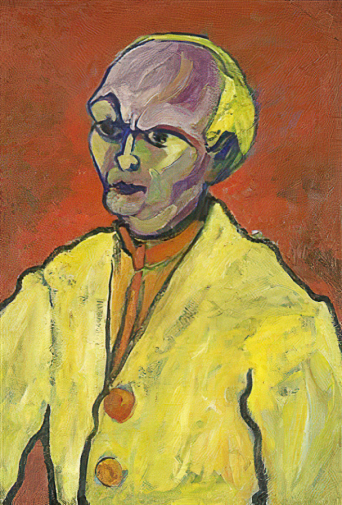 Генрих Эмзен. Автопортрет. Холст, масло. 1923. Местонахождение картины неизвестно.