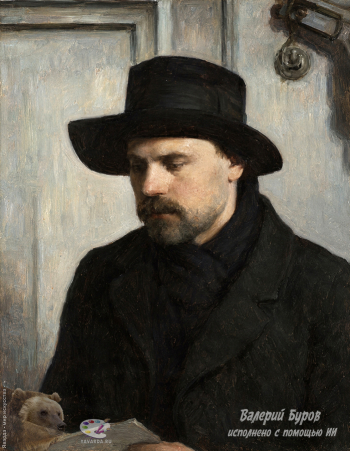 Буров Валерий Александрович. Портрет Кадлубинского (Кодлубинского) К.К. Цифровая живопись. 2026. Авторское собрание.
