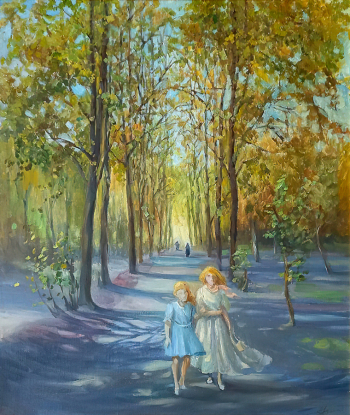 Носикова Елена Владимировна. Фрязино. Улица Попова. Холст, масло. 60х50. 2014. Усадьба Фряново.
