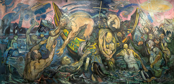 Старовойтов Владимир Николаевич. Цунами. Холст, масло. 86,7х60,2. 1989. Сахалинский областной художественный музей.