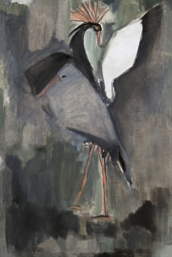 Александрова Татьяна Борисовна. Танцующий журавль. Холст, масло. 90х60. 1983. Государственная Третьяковская галерея.