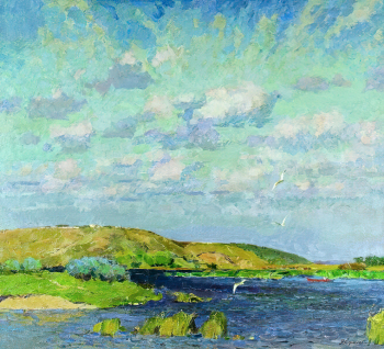 Ефанов Эдуард Пантелеймонович. Река Воронеж. Холст, масло. 100х108. 1983-1986. Воронежский областной художественный музей имени И.Н.Крамского.