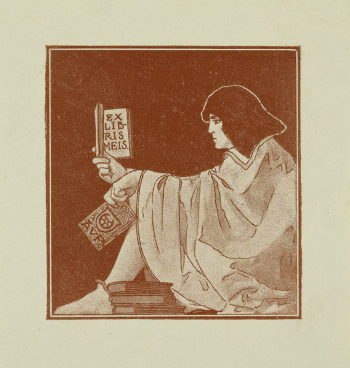 Фёлькерзам Арминий Евгеньевич. Книжный знак. Бумага, цинкография. 9,1х8,5. Государственный музей изобразительных искусств имени А.С.Пушкина.