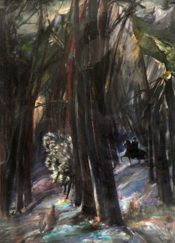 Айларов Таймураз Татариевич. Пейзаж. Сумерки. Холст, масло. 160х115. 1987. Художественный музей имени Махарбека Туганова.
