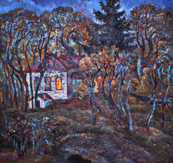 Тышкевич Григорий Антонович. Сумерки. Седнев. Холст, масло. 76х81. 1975. Донецкий республиканский художественный музей.