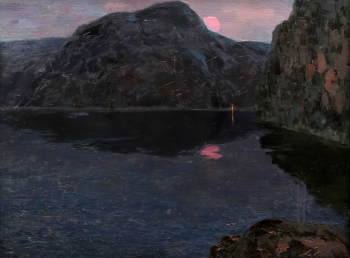 Шемаров Николай Михайлович. Сумерки (Сказ о Телецком озере). Холст, масло. 75х100. 1959. Государственный художественный музей Алтайского края.