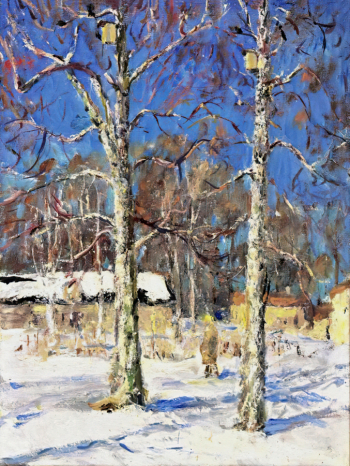 Толкачёв Сергей Алексеевич. Март. Холст, масло. 70,7х50,3. 1975. Староладожский историко-архитектурный и археологический музей-заповедник.