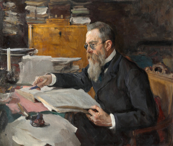 Серов Валентин Александрович. Портрет композитора Н.А.Римского-Корсакова. Холст, масло. 96,5х113,2. 1898. Государственная Третьяковская галерея.