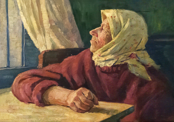 Бахарев Иван Фёдорович. Тёща. Холст, масло. 49,6х69,7. 1971. Новокузнецкий художественный музей.
