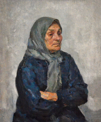 Куликов Афанасий Ефремович. Портрет Анастасии Карповны, тёщи художника. Холст, масло. 49х59. 1936. Малоярославецкий музейно-выставочный центр имени И.А.Солдатенкова.
