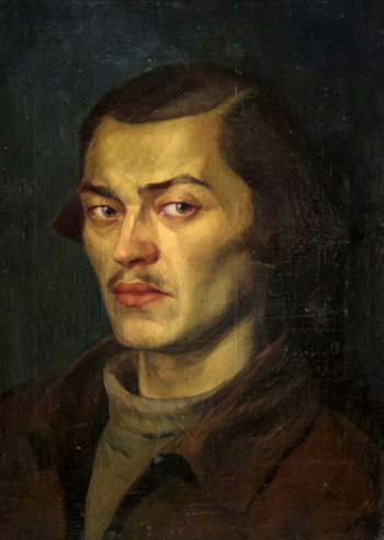 Павлов Николай Александрович. Автопортрет. Холст, масло. 48,5х34,5. 1927. Научно-исследовательский музей при Российской Академии художеств.