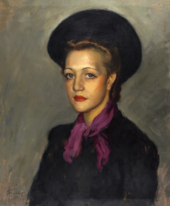 Фрешкоп Леонид Исаакович. Женский портрет. Холст, масло. 60х50. 1939. Частное собрание.