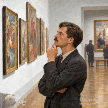 Буров Валерий Александрович. На выставке `Труд и Быт`. Цифровая живопись. 2026. Авторское собрание.