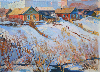 Осокин Николай Николаевич. Бугульма весенняя. Холст, масло. 79,5х58,5. 1976. Бугульминский краеведческий музей.