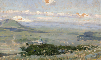 Крылов Иван Иванович. Эоловая Арфа. Картон, масло. 19х31. 1900-1909. Новочеркасский музей истории донского казачества.