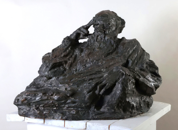 Голубкина Анна Семёновна. Лев Толстой. Бронза, литьё. 100х89х73. 1927. Пермская государственная художественная галерея.