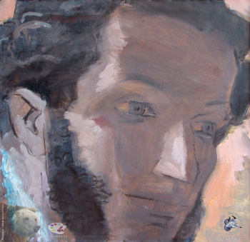 Зыков Анатолий Иванович. Золотые гурзуфские дни. Картон, масло. 60х60. 1994. Авторское собрание.