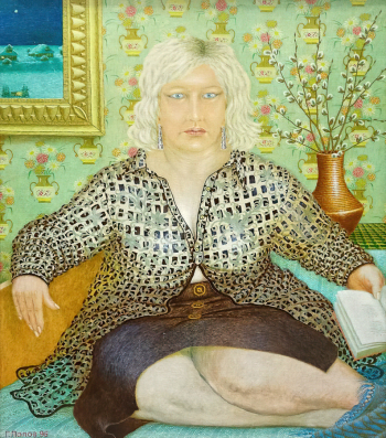 Попов Георгий (Жорж) Иванович. Портрет NN (Новая русская). Холст, масло. 90,2х80,5. 1996. Тотемское музейное объединение.