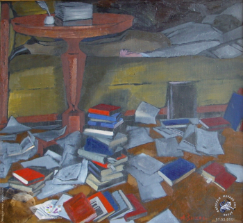 Зыков Анатолий Иванович. Бессонница. Холст, масло. 99,6х108,5. 1993. Авторское собрание.