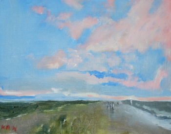 Киерон Уильямсон. Закат и облака. Холст, масло. 2009. Частное собрание.