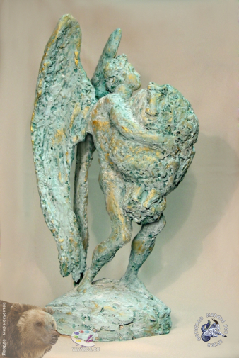 Романова Зинаида Акимовна. Искушение. Тонированный гипс. 55х33х18. 2003. Авторское собрание.