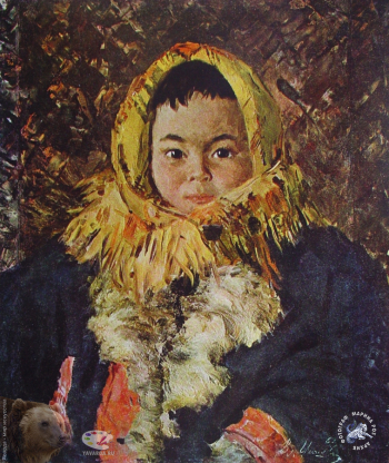 Игошев Владимир Александрович. Девочка ханты. Холст, масло. 47,5х40. 1961. Тверская областная картинная галерея.