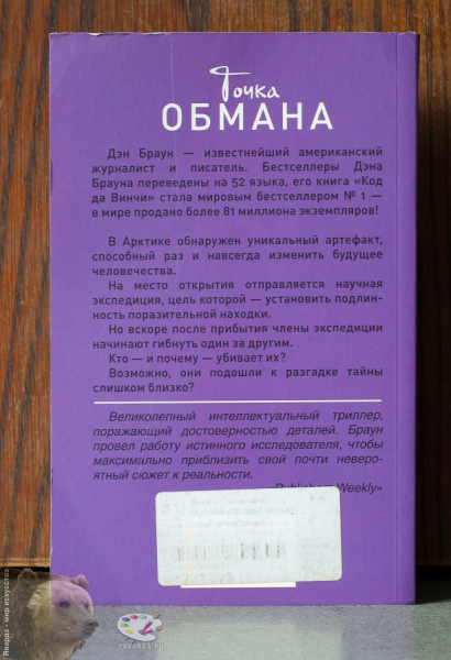 Точка обмана. Задняя обложка книги