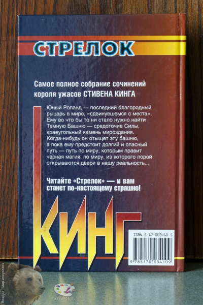 Стрелок. Из цикла `Тёмная башня. Задняя крышка книги