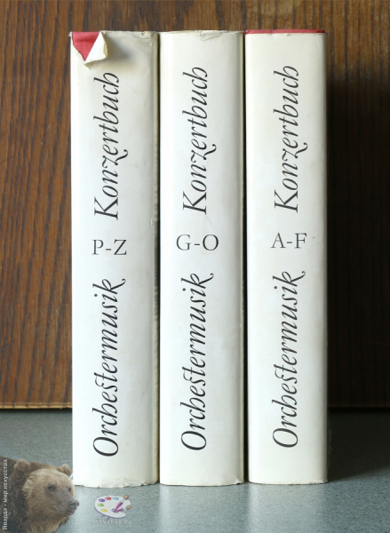 Konzertbuch Orchestermusik в 3-х томах. Корешки трёхтомника