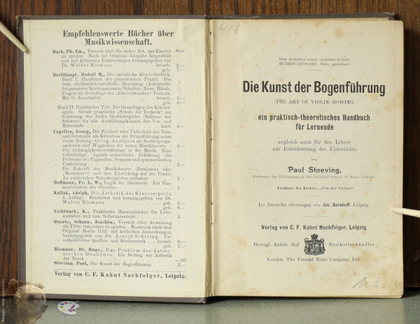 Die Kunst der Bogenführung. Титульный лист книги